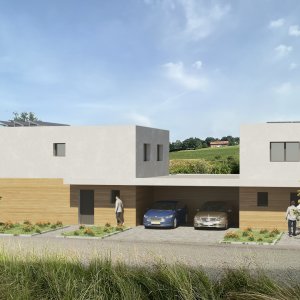 2 Villas jumelées par garage à Vuisternens-en-Ogoz